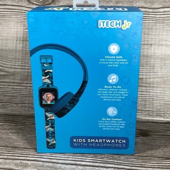 iTech Junior Boys Headphones & Smartwatch Set - Blue Shark.   Z13 - Picture 3 of 12